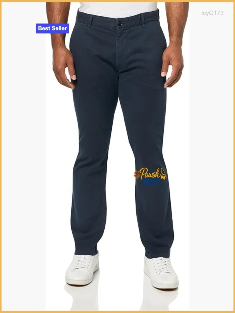Slim Fit Stretch Cotton Chino Trousers Size 35x32